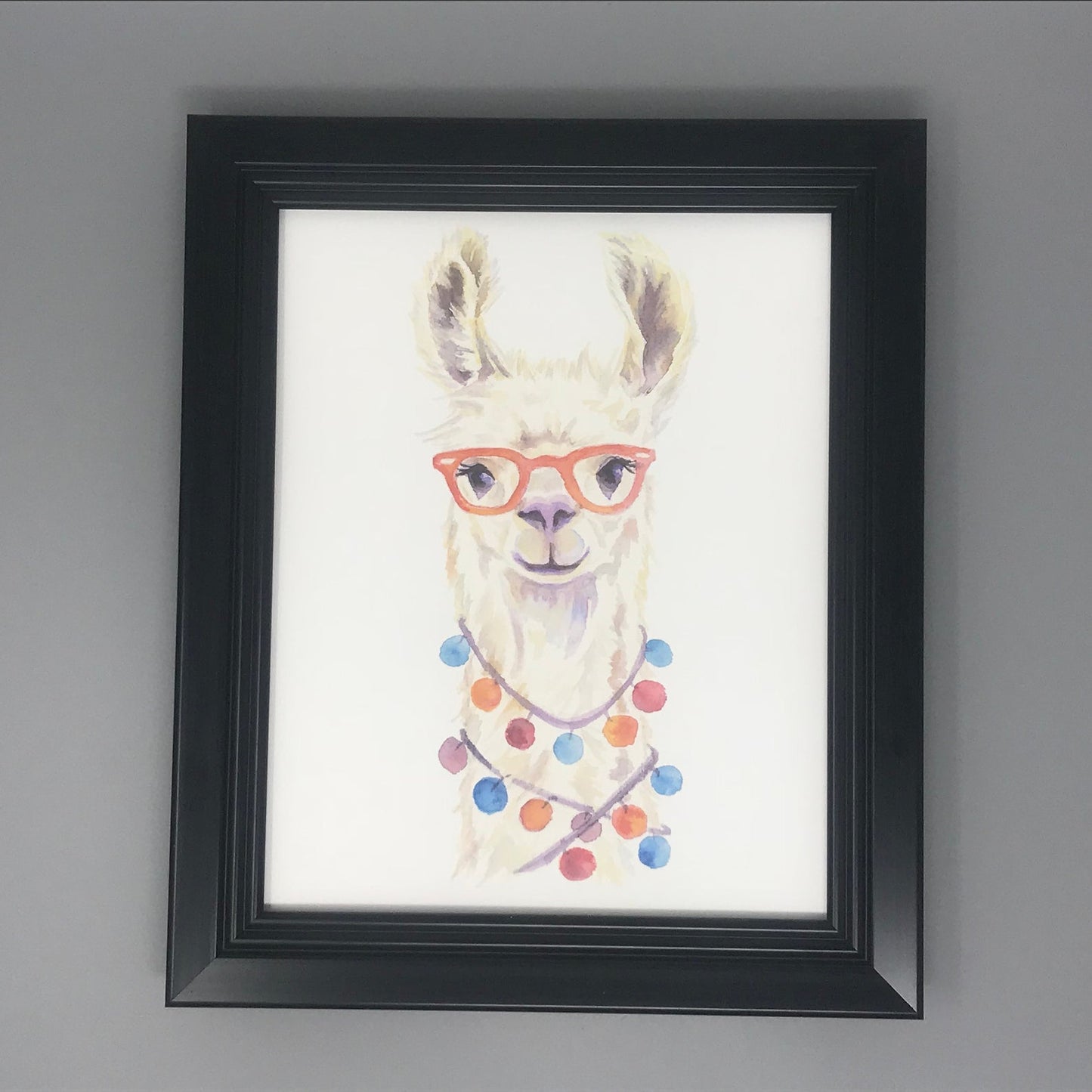 Llama in Glasses Print