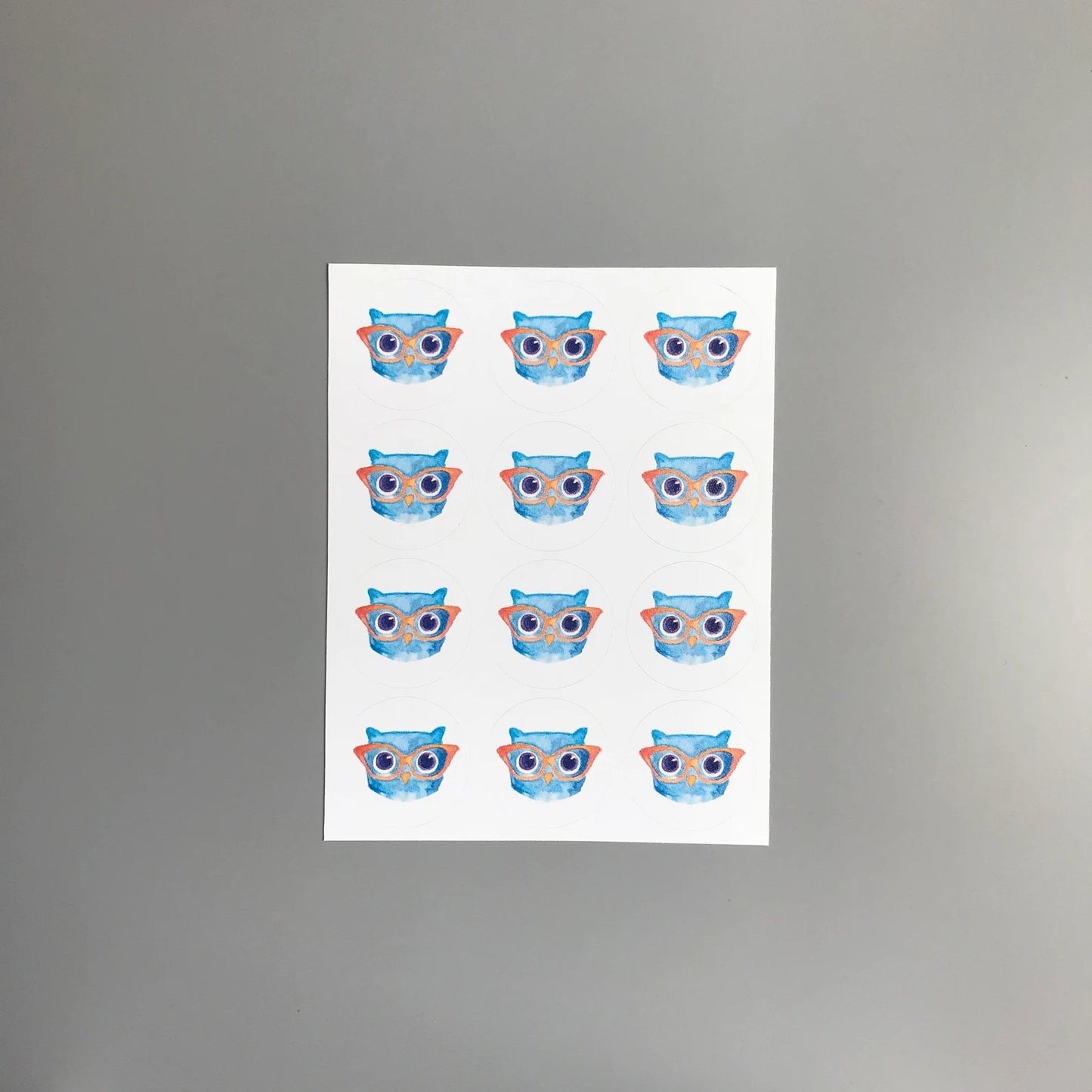 Owl in Glasses Note Card Set