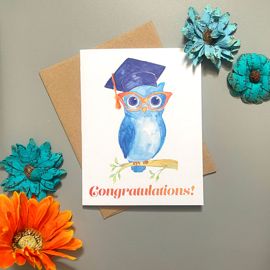 Owl Graduation Card