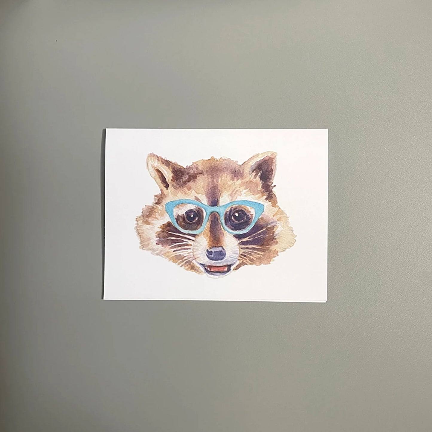 Raccoon in Glasses Note Card Set